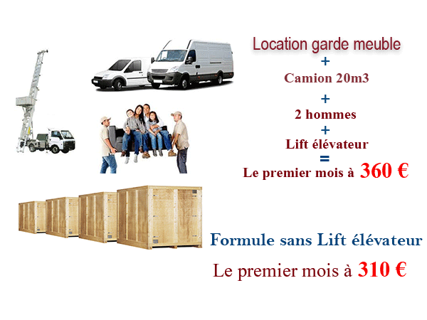 garde meuble mobile  Berchem-Sainte-Agathe 